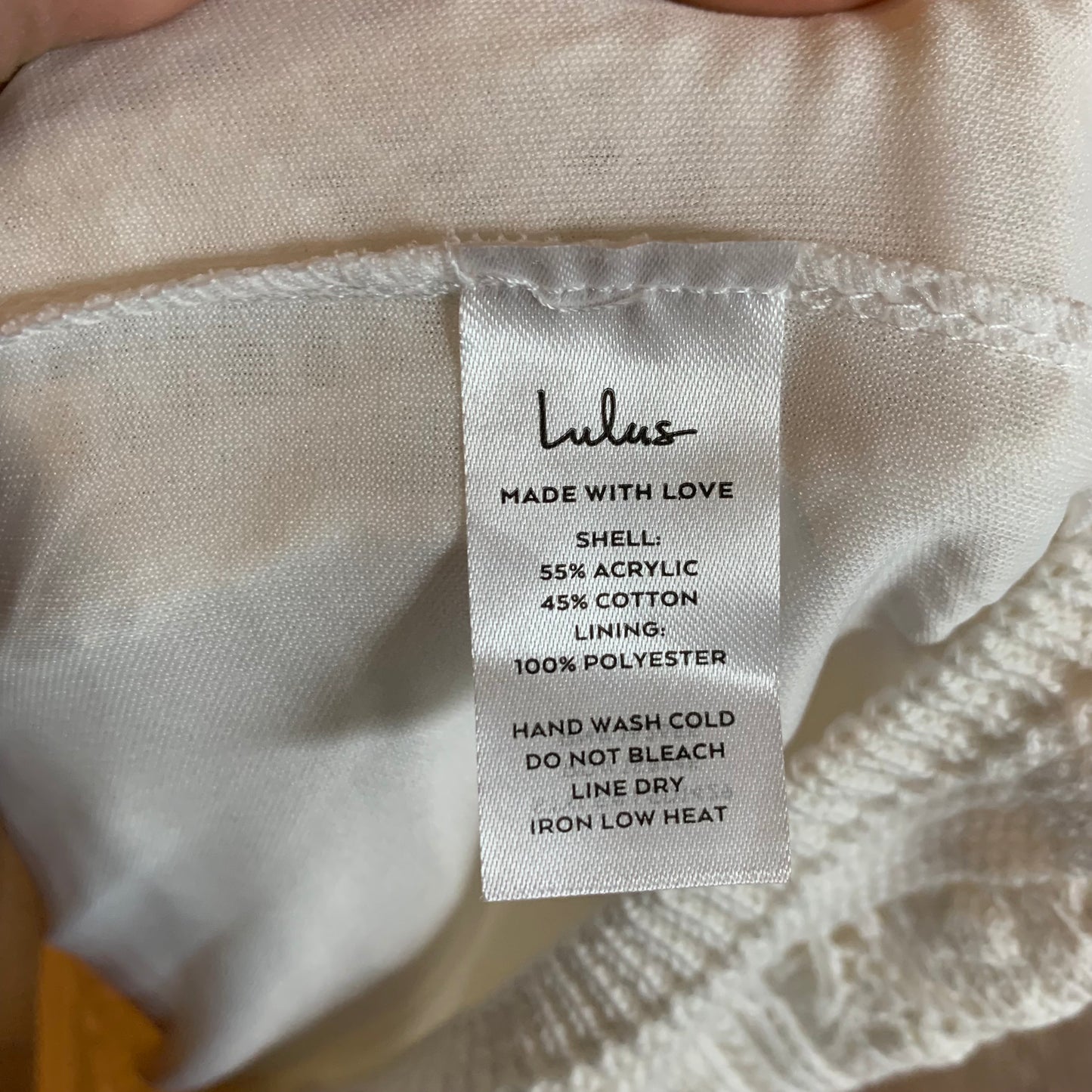 Lulus NWT Embroidered White Dress Size Large