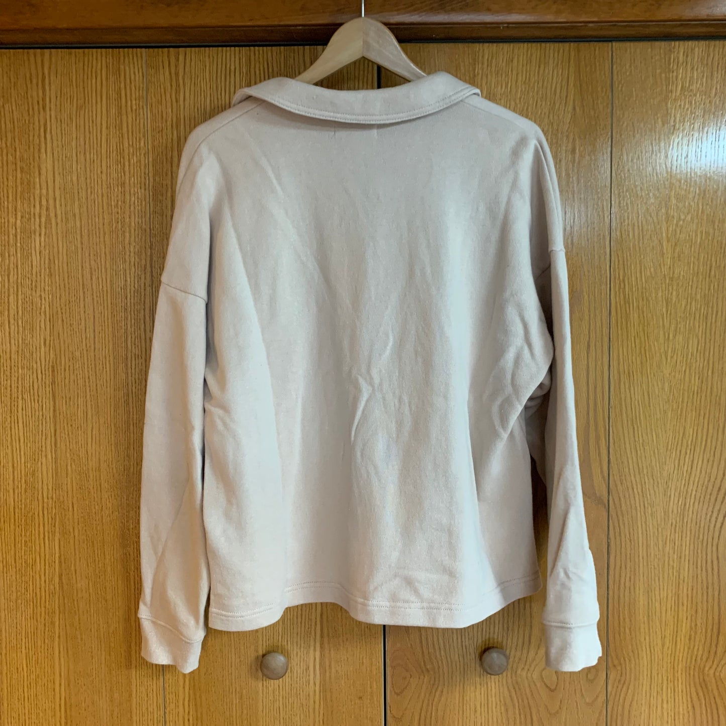 Madewell Women’s Cotton-Hemp Oversized Polo Sweatshirt Size Medium