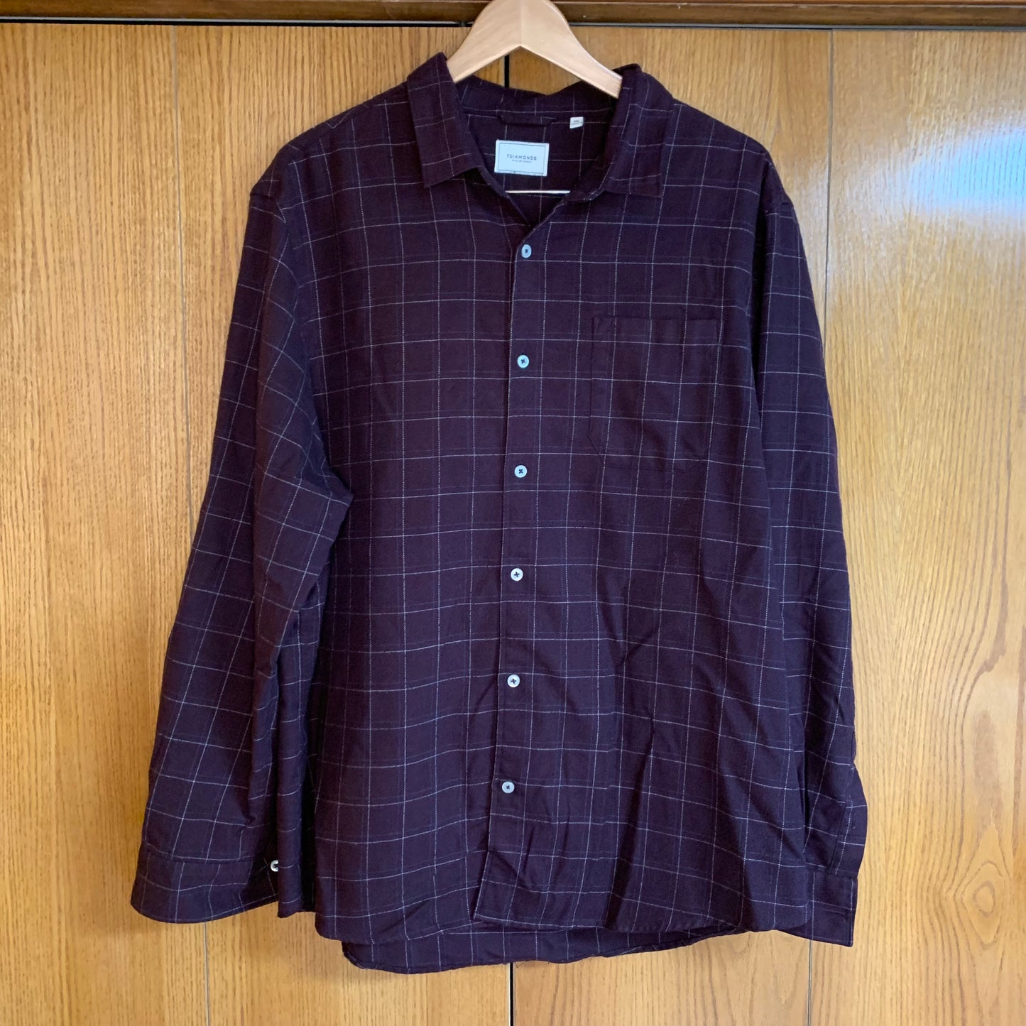 7Diamonds Plaid Button Up Long Sleeve Shirt Size XXL