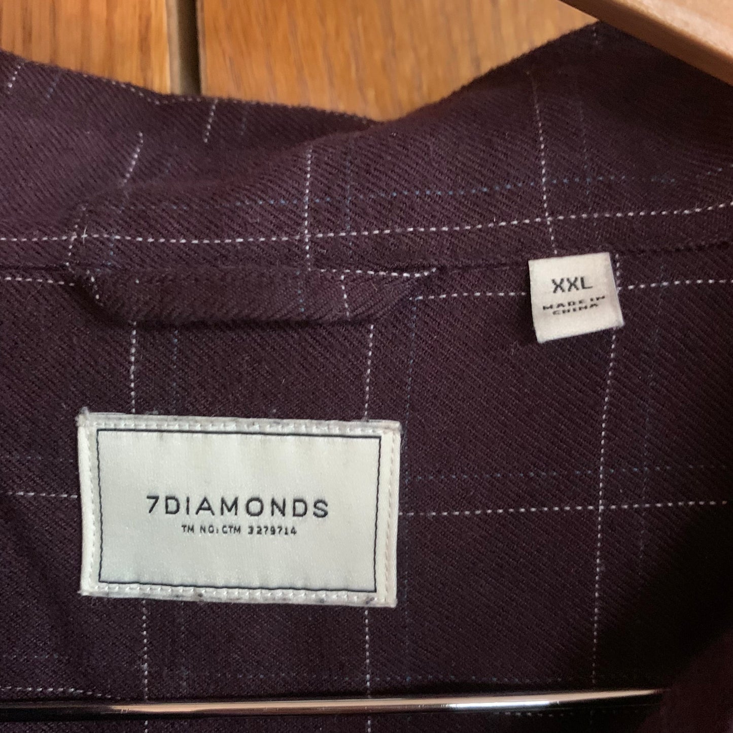7Diamonds Plaid Button Up Long Sleeve Shirt Size XXL