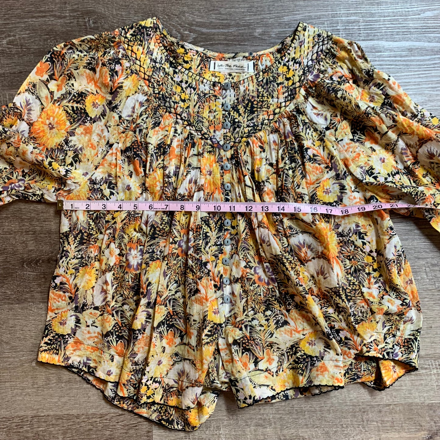 Free People NWT Midnight Combo Blouse Size Small