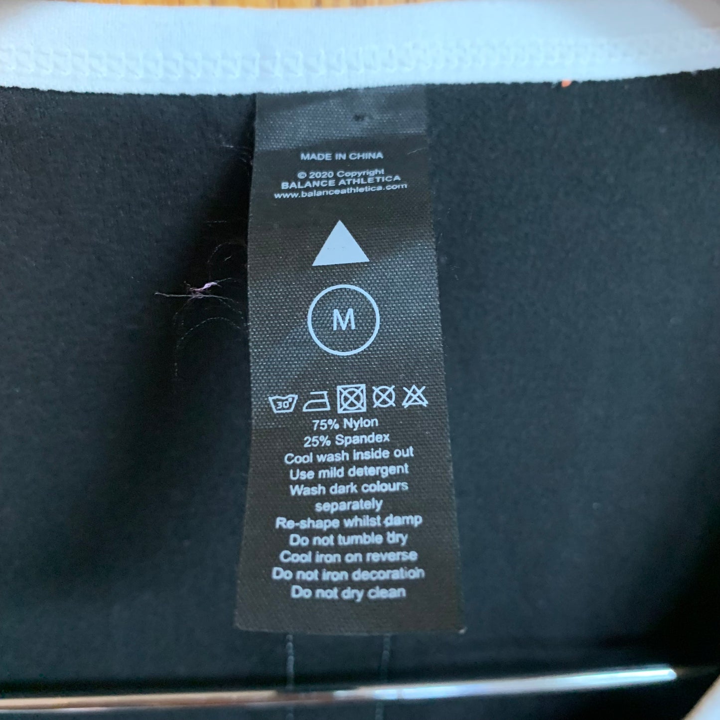 Balance Athletica Black and White Sports Bra Size Medium