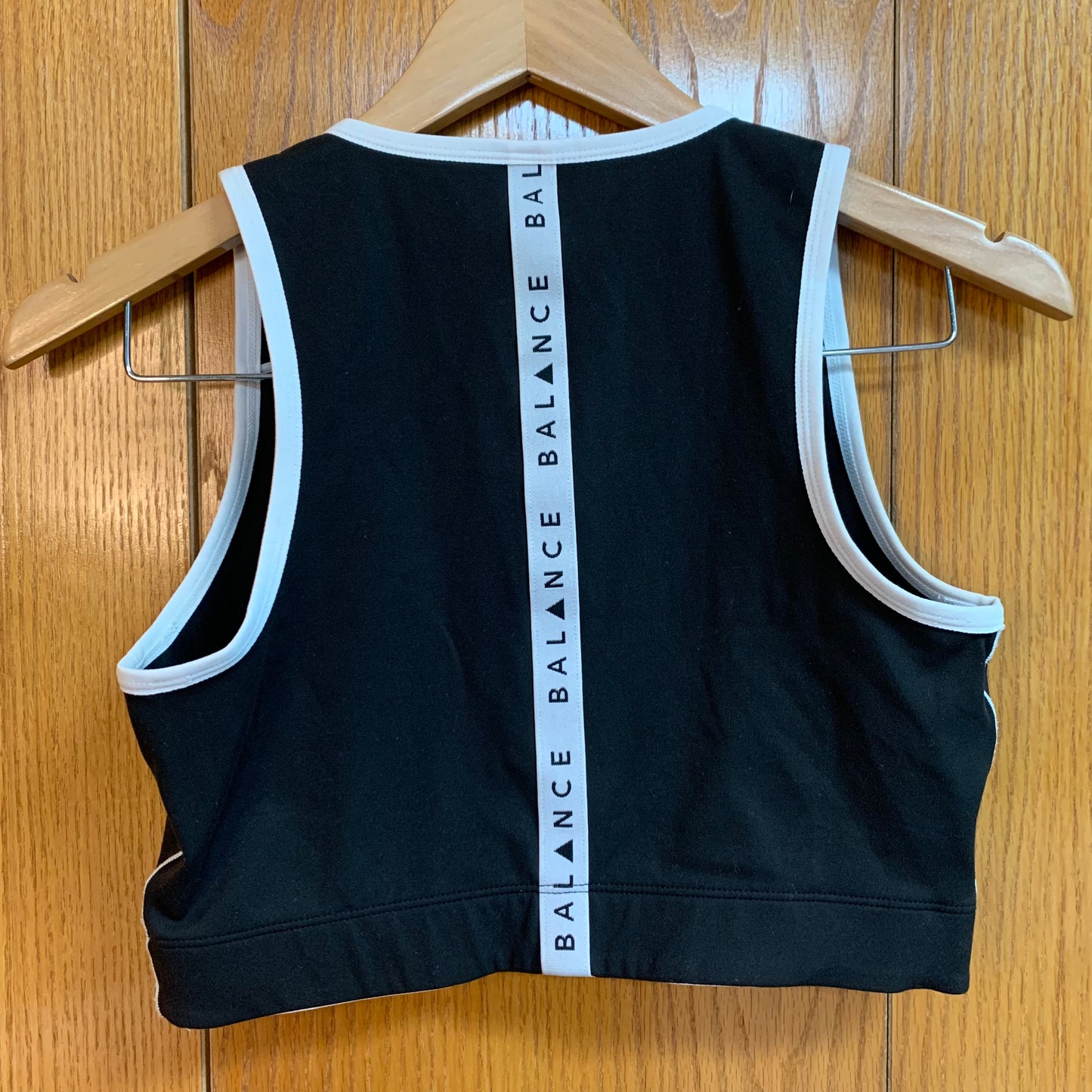 Balance Athletica Black and White Sports Bra Size Medium