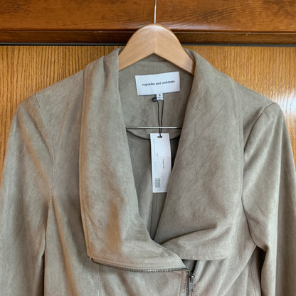 Cupcakes and Cashmere NWT Finleigh Toffee Zip Up Jacket Size Small