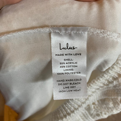 Lulus NWT Embroidered White Dress Size Large