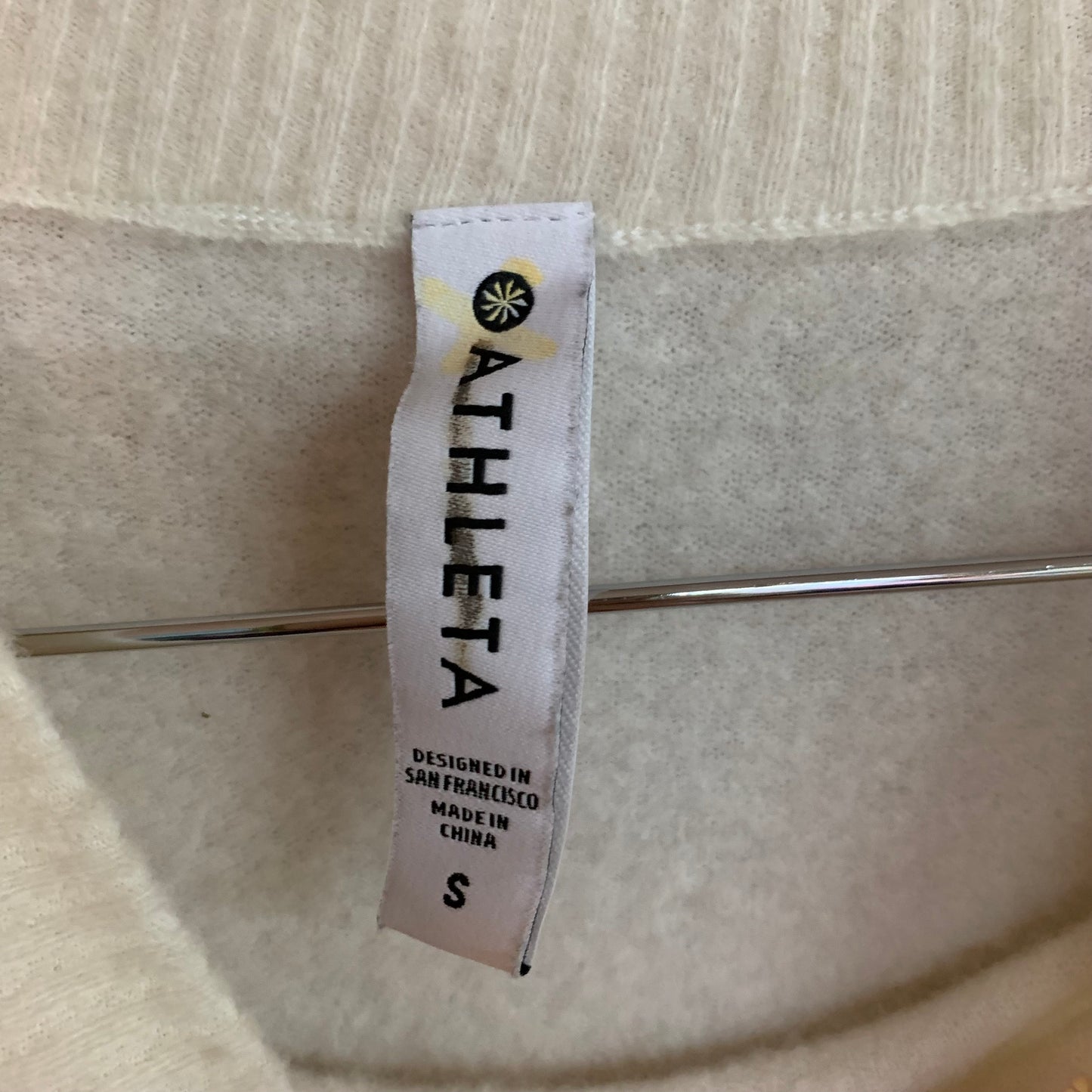 Athleta Wool Off White Sweater Size Small