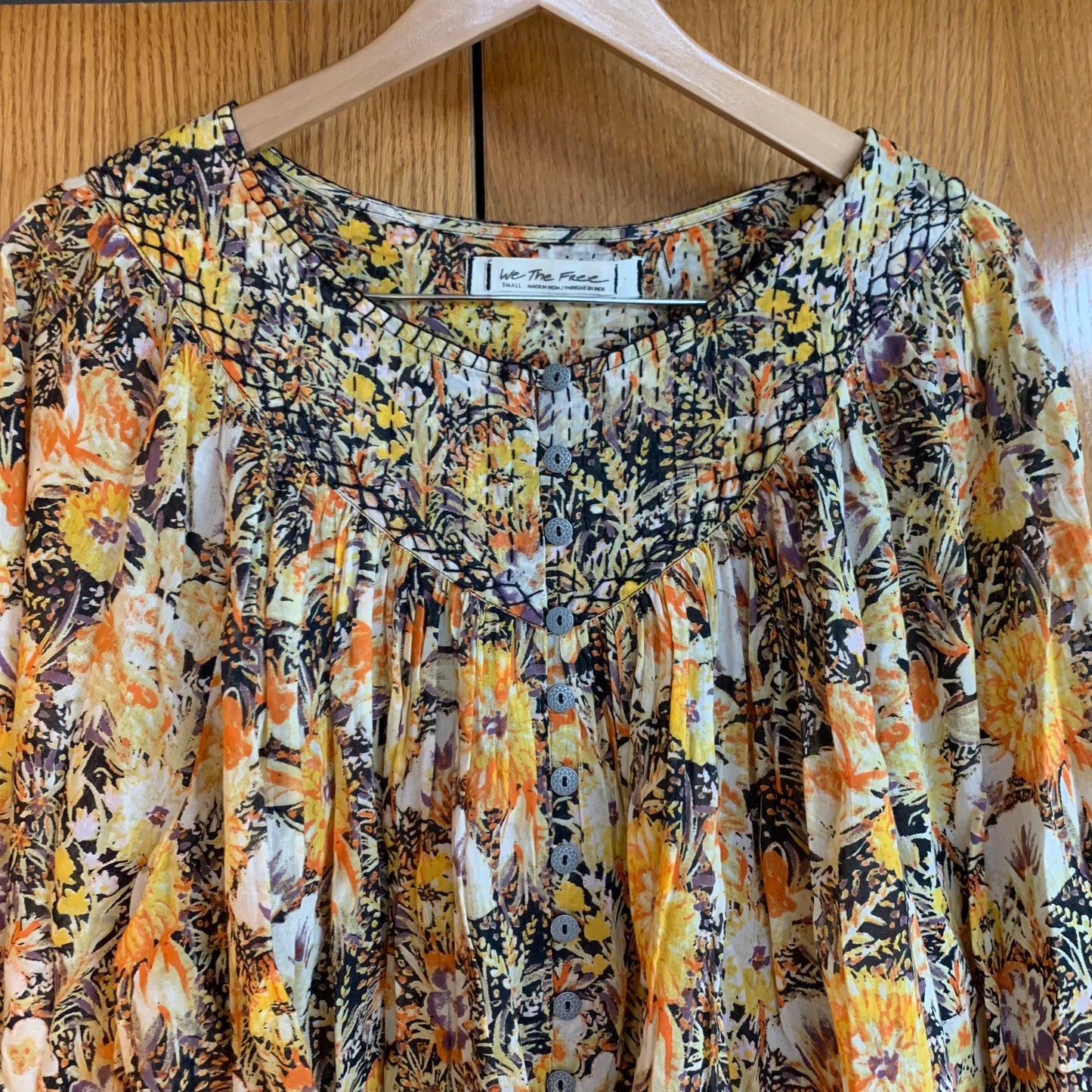 Free People NWT Midnight Combo Blouse Size Small