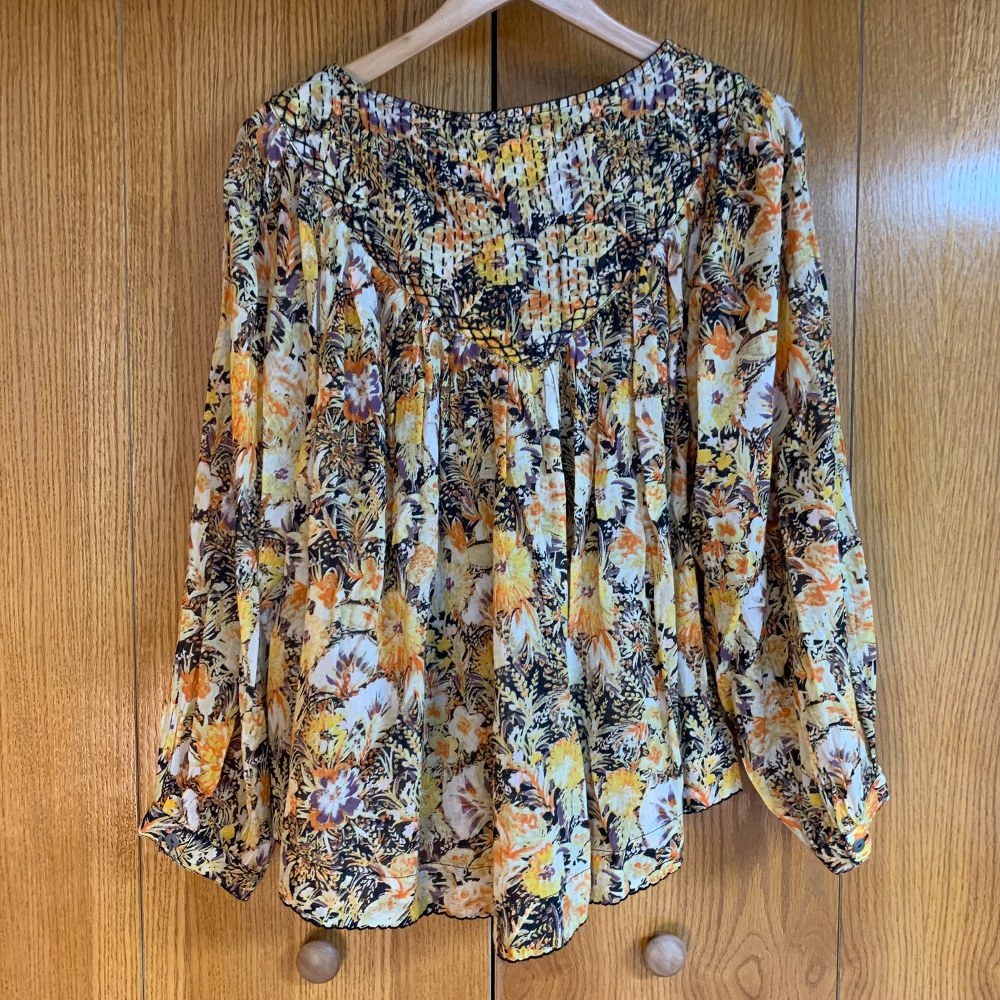 Free People NWT Midnight Combo Blouse Size Small