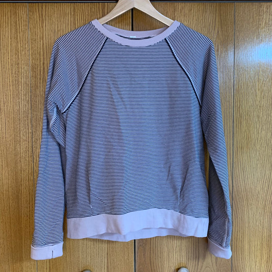 Lululemon Pink and Black Striped Pullover Crewneck Size Medium